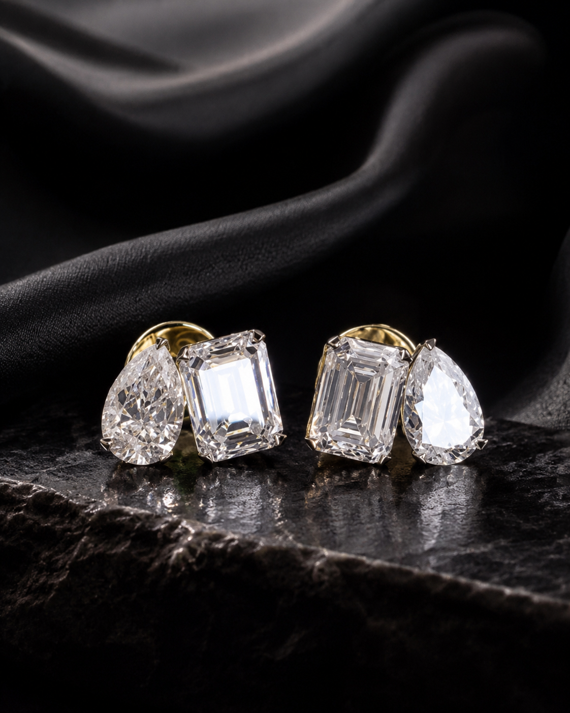 Halo diamond studs