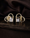 Princess cut diamond earrings
